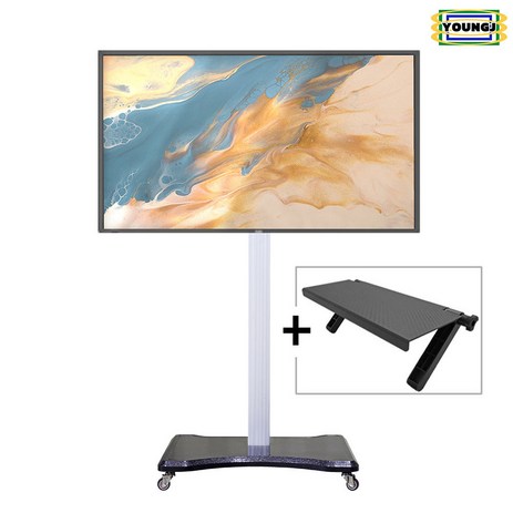 tv-모니터-거치대-스탠드-32~55인치-이동식-높이-조절-룸앤티비-삼성-m5-m7-삼텐바이미-YJS-40-선반추가형-추천-상품