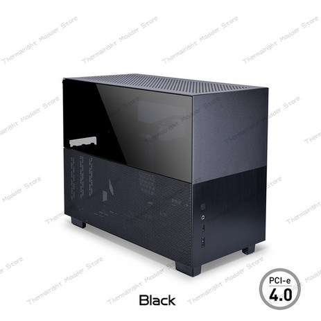 컴퓨터본체받침대 데스크탑거치대 컴퓨터받침대 LIAN LI Q58 PC 수냉 컴퓨터 케이스 MINI ITX 섀시 MOD 게임 게이머 캐비닛 지원 PICE-3.0/4.0 검정색 흰색, 한개옵션1, 03 Black-PCIe4.0-추천-상품