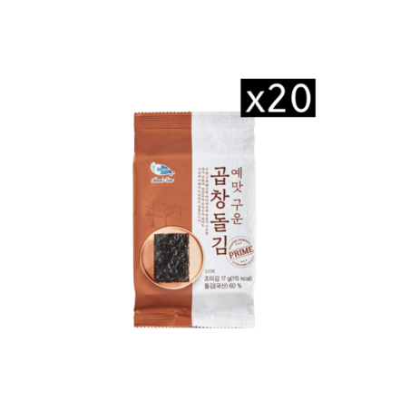 무료배송!! 씨위드 예맛 두번구운 곱창돌김 170g (17g x 10봉) 도시락 김 코스트코, 17g, 20개-추천-상품