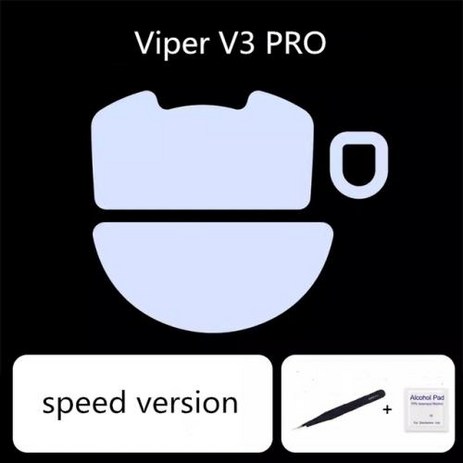 울트라글라이드 마우스 스케이트 Razer VIPER V3 PRO 브레이크 제어 속도 소음기 마우스 발 ICE 버전 마우스 글라이드 PTFE 발 1 세트, 없음, 2) speed version-추천-상품