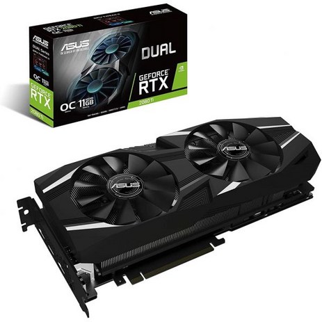 ASUS ROG Strix GeForce RTX 2080TI 어드밴스드 오버클럭 11G GDDR6 HDMI DP 1.4 USB Type-C 게이밍 그래픽 카드 (ROG-STRI, RTX 2080 Ti 11G Dual-Fan OC Ed-추천-상품