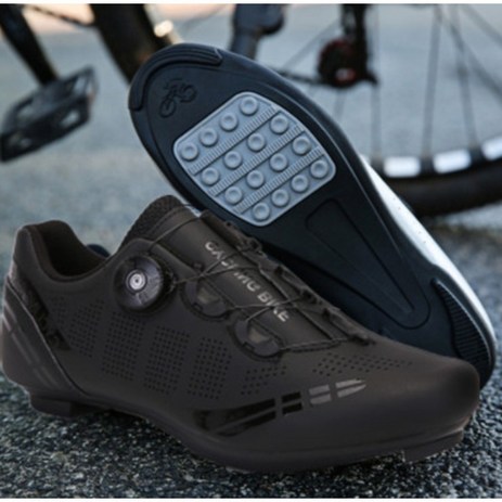 (당일배송)국내배송 HIT No.7 초경량 평페달 자전거신발 사이클 슈즈 로드 MTB S4, 41, 평페달 블랙-추천-상품