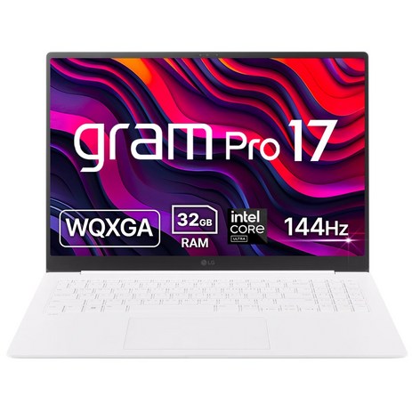 [구매 시 Win 11 Home FPP + SSD 256GB 추가장착] LG 그램 프로 17ZD90SP-GX59K Ultra5 32GB 512GB, Free DOS, 2TB, 에센스 화이트-추천-상품