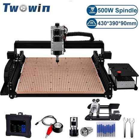 우드버닝기-TWOWIN-CNC-라우터-레이저-조각-기계-목재-금속-PCB-밀링-절단기-알루미늄-테이블-GRBL-제어-DIY-도구-500W-9.MDF-Full-Set---40W-Laser-추천-상품