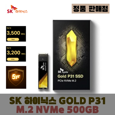 [정품] SK하이닉스 GOLD P31 NVMe SSD 500GB AS 5년 [정품]-추천-상품