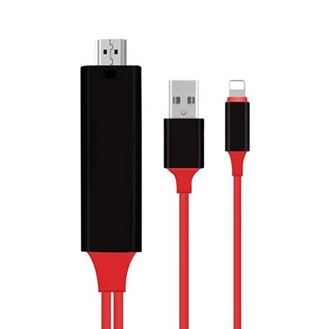 아이폰 8핀 TV 연결 미러링 케이블, 200CM 레드, 1개-추천-상품