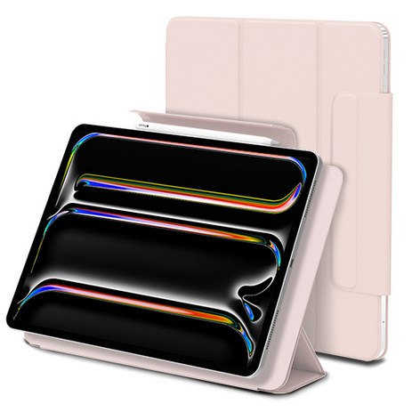신지모루 플랫 커버 마그네틱 폴리오 애플펜슬 태블릿PC 케이스, 핑크 샌드-추천-상품