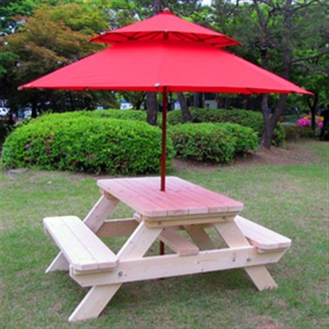 [이베스타]-A형-야외테이블-원목테이블세트(4인-6인-8인)-4인-무도색(4자-1200mm)-추천-상품