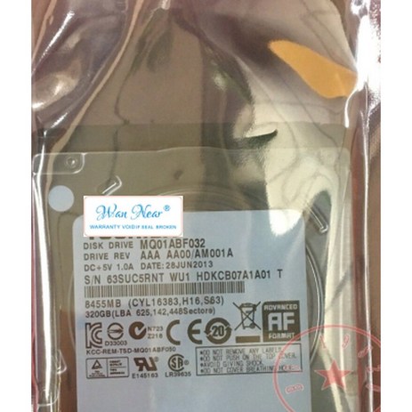 SATA 내장 노트북 MQ01ABF032 MQ01ACF032 2.5 320GB 7mm, 1개-추천-상품