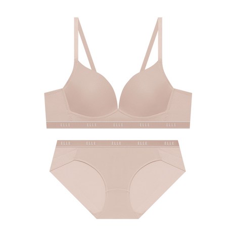 엘르 이너웨어 뉴 에어로쿨 컴포트핏 노와이어 브라 팬티 세트 - 인디핑크-추천-상품