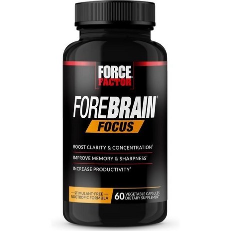 포스팩터 뇌 보충제 명확성 집중력 향상 기억력 예리함 향상 60캡슐, Forebrain Focus, 60 Count (Pack of 1)-추천-상품