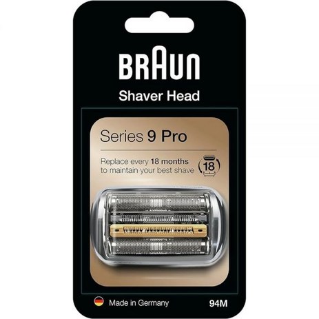 Braun 브라운 면도기 머리 교체 부품 94M 실버 남성용 시리즈 9 프로 전기 면도기-추천-상품