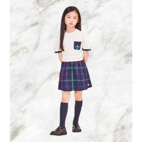 빈폴 BEANPOLE KIDS 시그니처 체크 매치 여아 상하 세트 화이트 BI4342G021-추천-상품