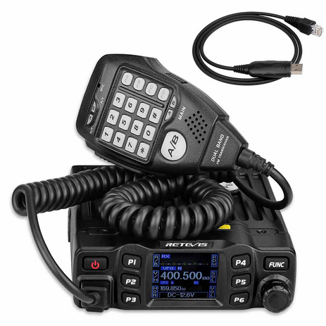 RETEVIS RT95 차량용 생활무전기 UHF VHF 듀얼 밴드 아날로그 무전기 이동 모바일 트랜시버 양방향 무전기 휴대용 이동식 고성능 아마추어햄 베이스형 무전기, 1개-추천-상품