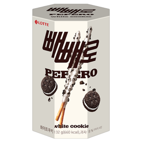 롯데제과 화이트쿠키 빼빼로 과자 9p, 132g, 1개-추천-상품