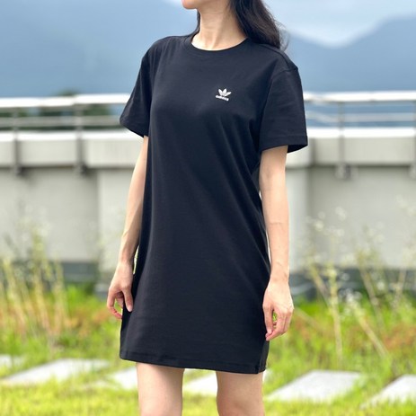 아디다스 TF DRESS 원피스 여름 미니 블랙 루즈핏 롱티 드레스 스포츠 반팔 오리지널 신축성-추천-상품