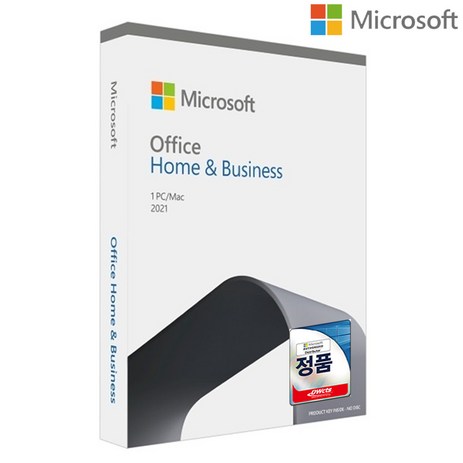 마이크로소프트 MS오피스 OFFICE 2021 Home & Business PKC 한글 패키지 (국내정식유통정품)-추천-상품