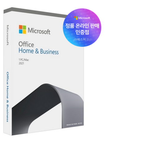 한국 마이크로소프트 MS 오피스 2021 기업용 Home Business PKC 영구버전 제품키 패키지 정품 인증점 [워드/엑셀/파워포인트/아웃룩], 오피스2021 H&B PKC, ezPDF-추천-상품