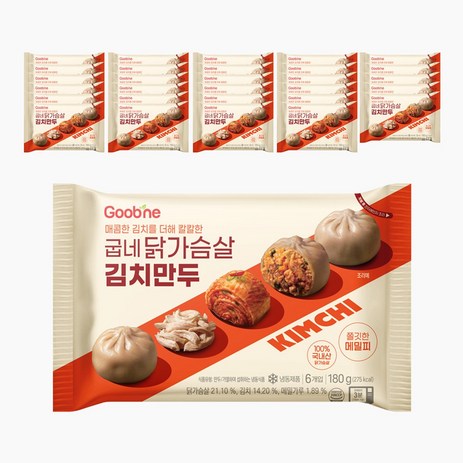 굽네 닭가슴살 김치 만두 180g, 30개-추천-상품