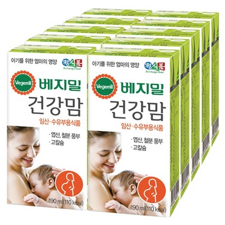 베지밀 건강맘 두유, 190ml, 32개-추천-상품