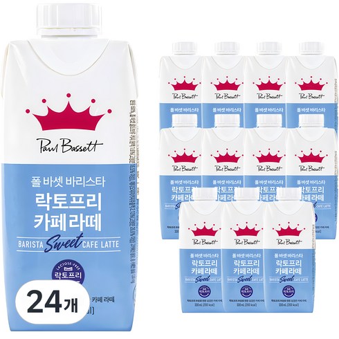 폴바셋 프리미엄 아이스크림 BEST 패키지 총 24개 - 폴바셋 바리스타 스윗 락토프리 카페라떼, 330ml, 24개