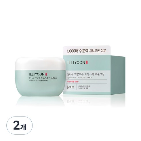 수분크림 - 일리윤 히알루론 모이스춰 수분크림, 100ml, 2개