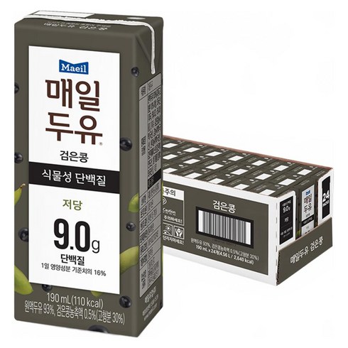 검은콩두유 - 매일두유 검은콩, 190ml, 24개