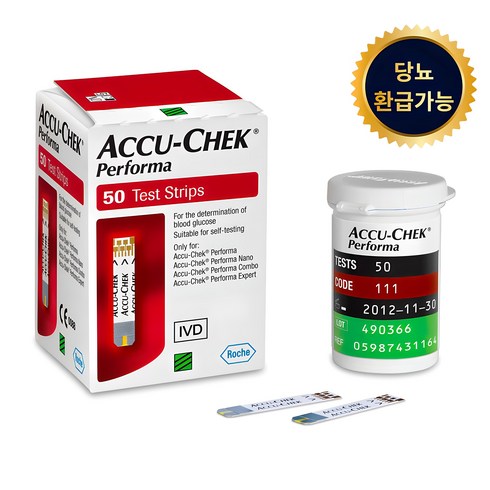 accuchek - 아큐첵 퍼포마 혈당측정지, 50개입, 1개