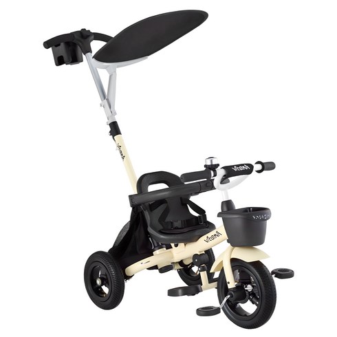 샘트라이크 - 삼천리자전거 2024 VITAMIN TRIKE 세발자전거 77cm + 실내보관 휠커버 세트, 크림버터, 1개