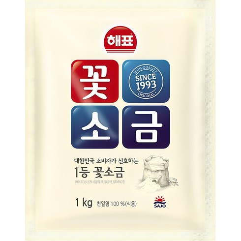 소금이 - 해표 꽃소금, 1kg, 1개