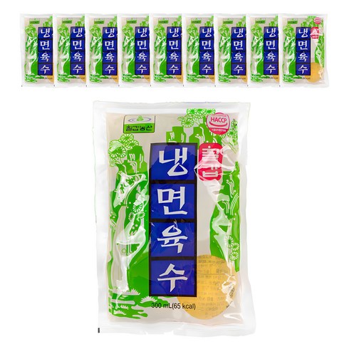 밀면육수 - 칠갑농산 냉면육수, 10개, 300ml