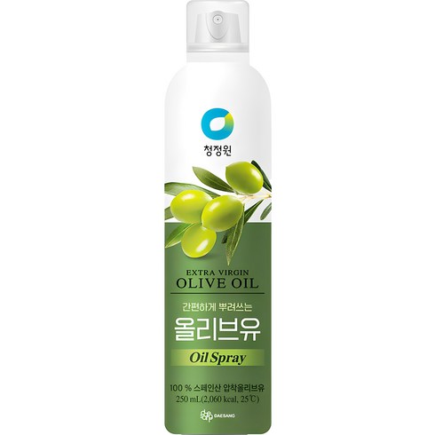 오일스프레이 - 청정원 올리브유 스프레이, 1개, 250ml