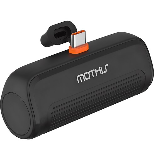 미니보조배터리힉스코리아 - 모디스 20W PD 고속 일체형 미니 보조배터리 5000mAh C타입, MOTHIS-PA5PD20WCP, 블랙