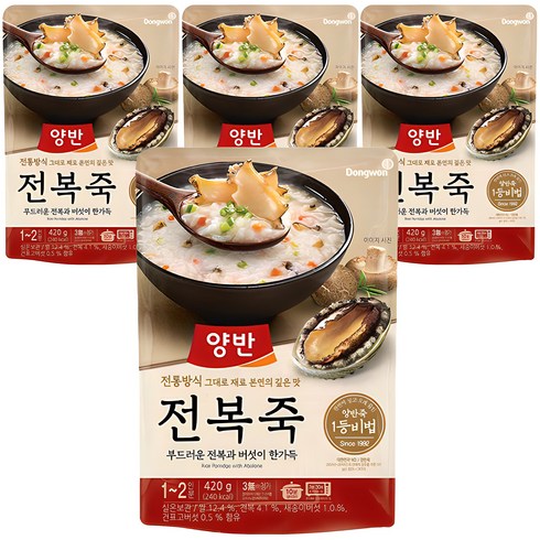 전복죽 - 양반 전복죽, 420g, 4개