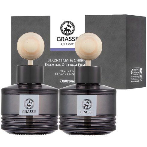 그라스 - 불스원 그라스 클래식 디퓨저 75ml, 블랙베리 앤 체리향, 2개
