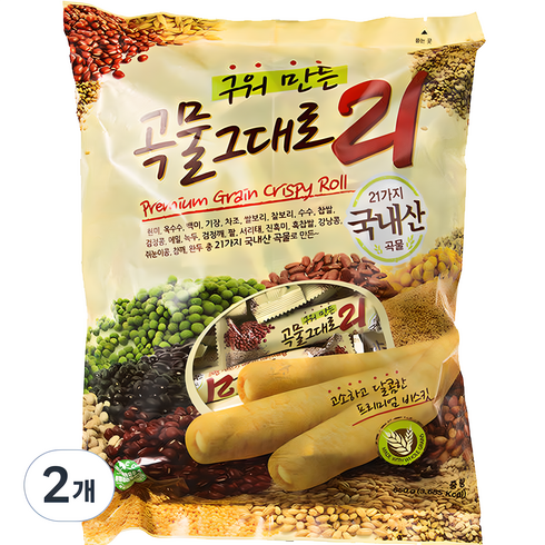 곡물바 - 곡물그대로21 크리스피롤, 650g, 2개