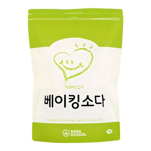 베이킹소다대용량3kg - 소다스쿨 베이킹소다 대용량, 3kg, 1개