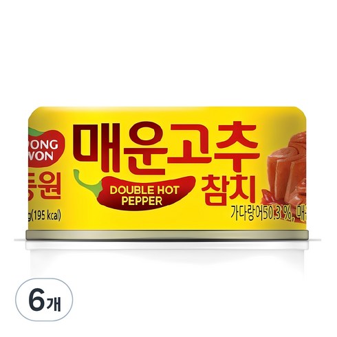 동원매운고추참치 - 동원 매운 고추참치 통조림, 150g, 6개