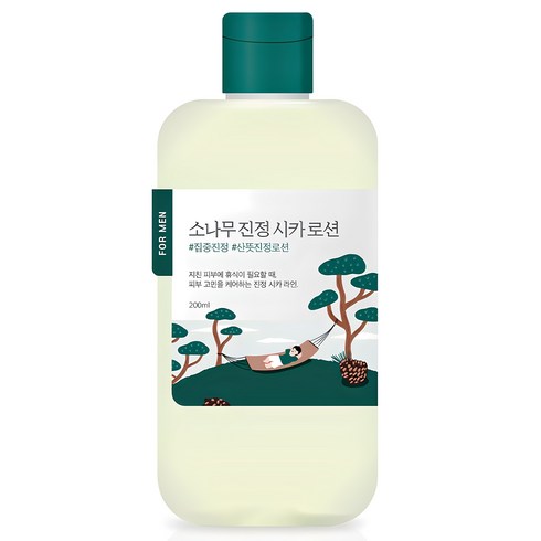 지성피부로션 - 라운드랩 포 맨 소나무 진정 시카 로션, 1개, 200ml