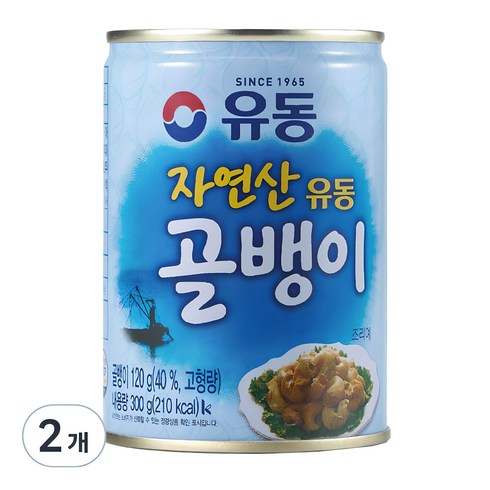 유동골뱅이300 - 유동 자연산 골뱅이 통조림, 300g, 2개