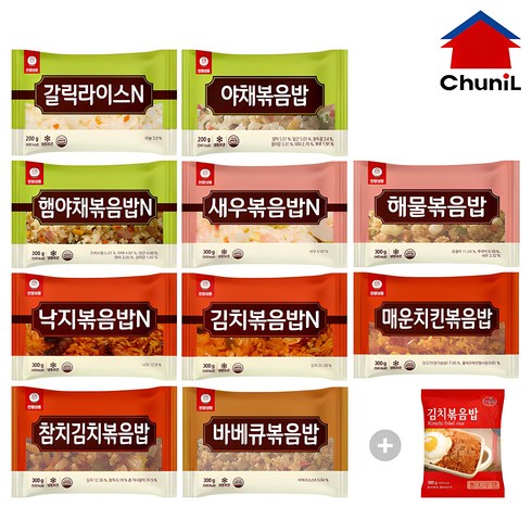 천일볶음밥 - 천일볶음밥 BEST 10종 알찬구성, 300g, 1개