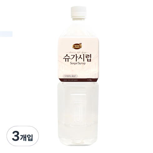 설탕시럽 - 리치스 슈가시럽, 1.5L, 3개