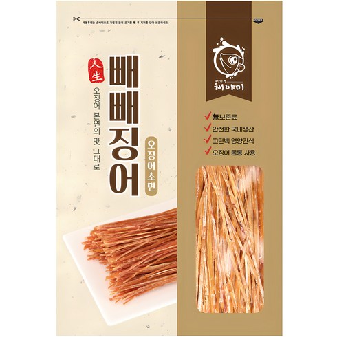 오징어소면 - 해야미 빼빼징어 오징어소면, 240g, 1개