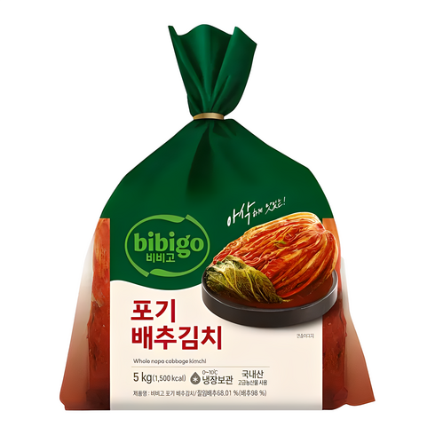 비비고베이직김치 - 비비고 포기 배추김치, 5kg, 1개