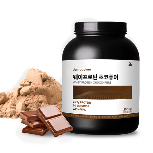 잠백이 - 잠백이 헬스 단백질 보충제 웨이 프로틴 WPI WPC 초코, 2kg, 1개