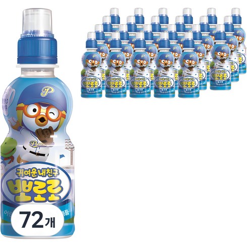 뽀로로음료수 - 뽀로로 어린이음료 밀크맛 235 ml, 235ml, 72개