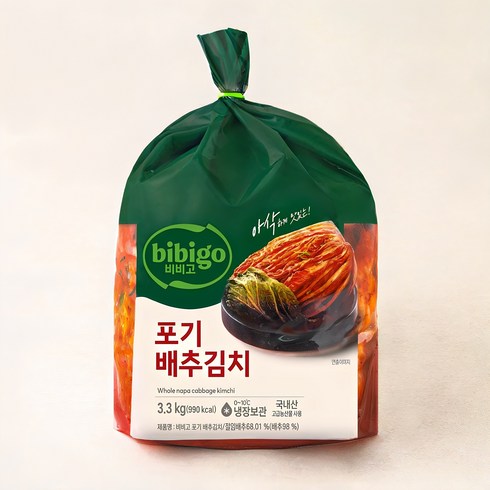 비비고베이직김치 - 비비고 포기 배추김치, 3.3kg, 1개