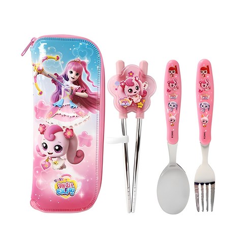 르번 알쏭달쏭 캐치 티니핑 알찬 교정 젓가락세트, 혼합색상, 1개