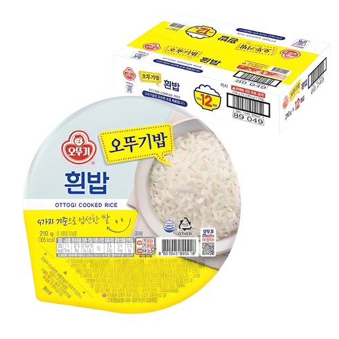 오뚜기밥 - 오뚜기 맛있는 오뚜기밥, 210g, 12개