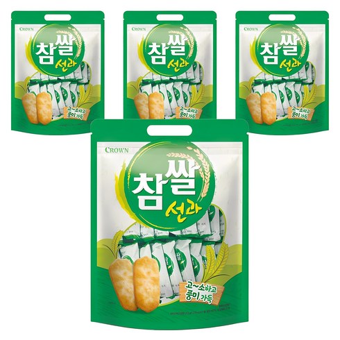 독도지킴이과자 - 크라운 참쌀선과, 253g, 4개